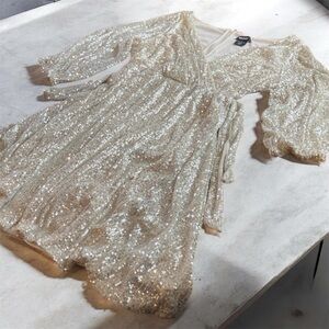 DKNY Shimmering Sequin Gown